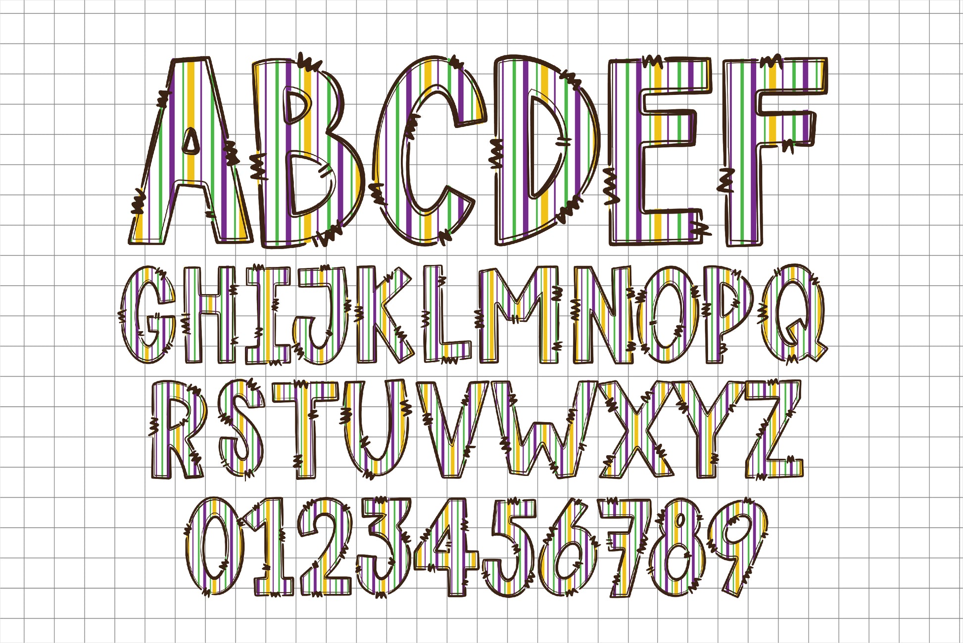 Alphabet Sublimation PNG