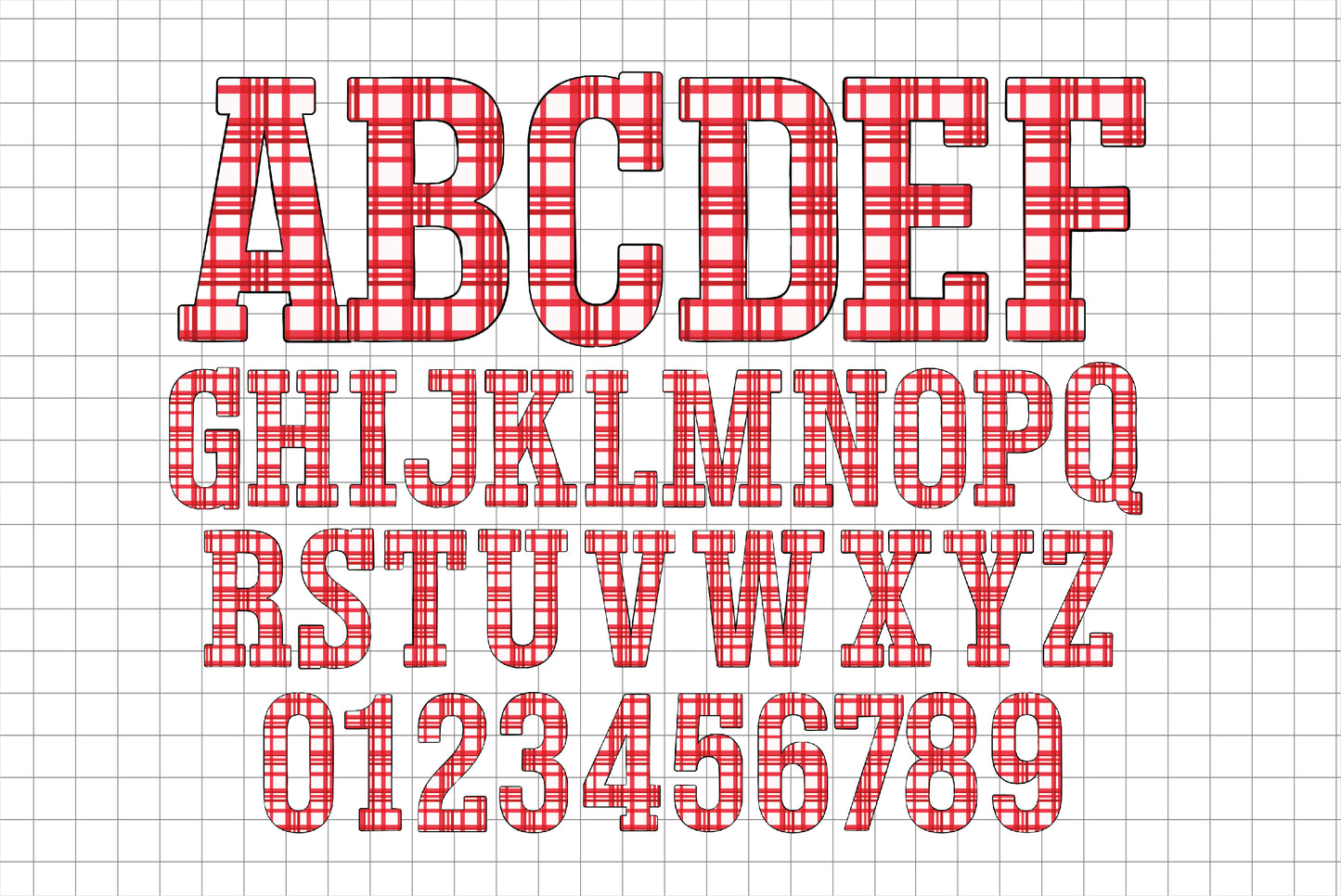 Red Alphabet Letters PNG