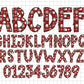 Grey Maroon Alphabet PNG Sublimation