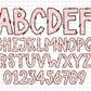 Valentine's Day Alphabet PNG Sublimation