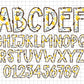 Yellow Blue Lemon Alphabet Letters