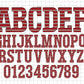 Grey Maroon Alphabet Letters