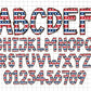 USA Flag Doodle Alphabet