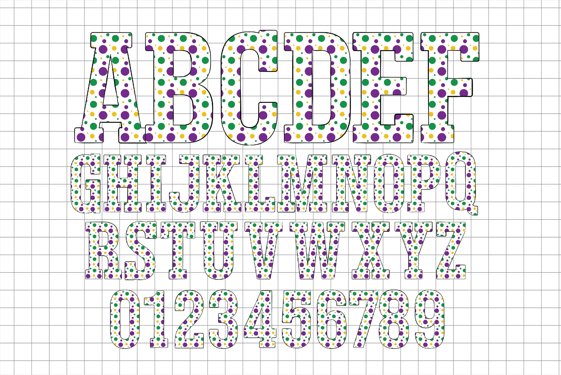 Mardi Gras Alphabet