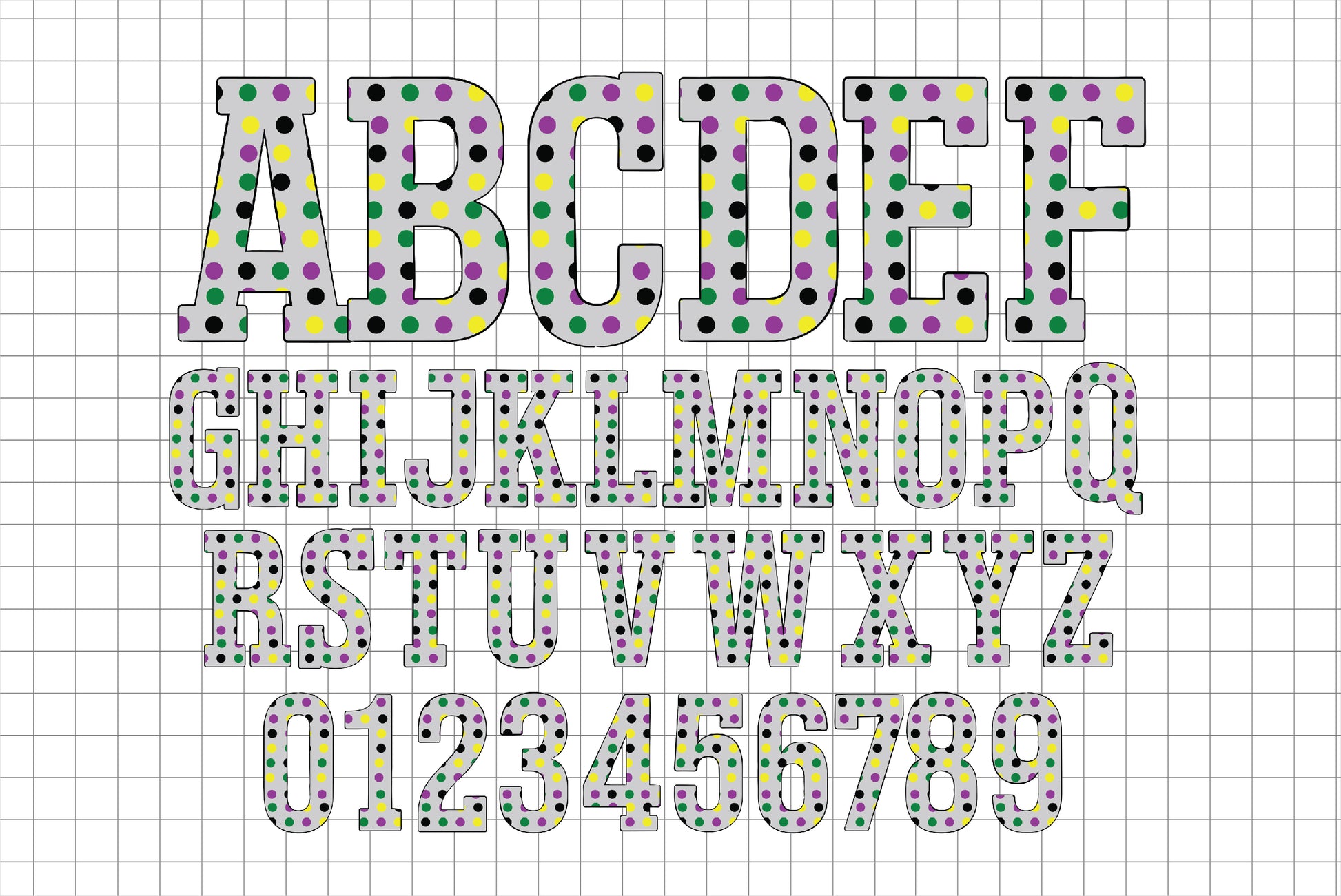 Mardi Gras Alphabet