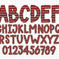 Grey Maroon Alphabet PNG