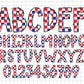 4th of July Alphabet Sublimation