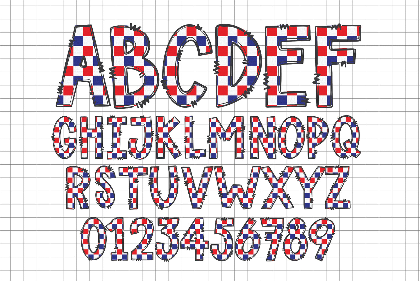 4th of July Alphabet Sublimation