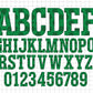 green black sport alphabet letters