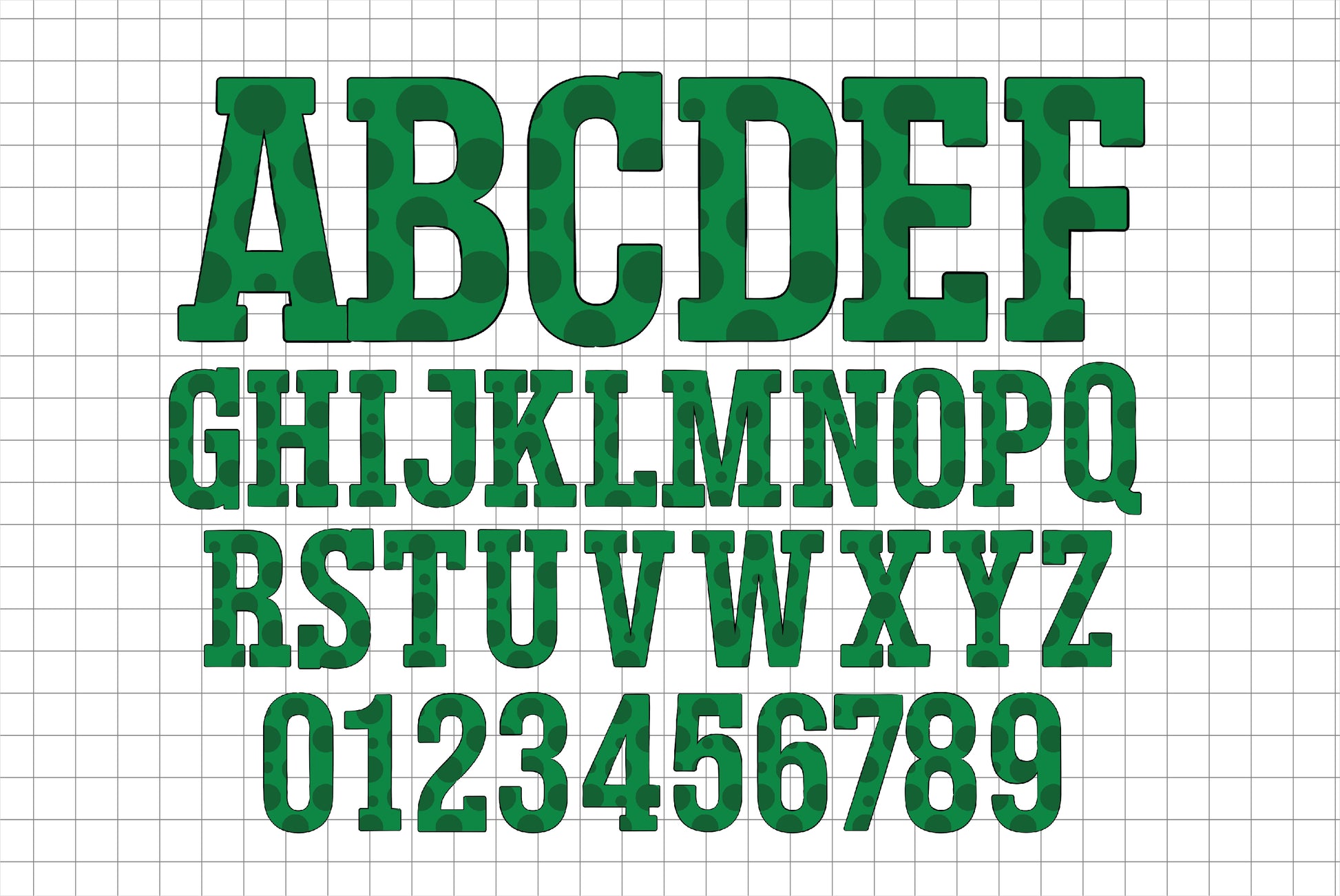 green black sport alphabet letters