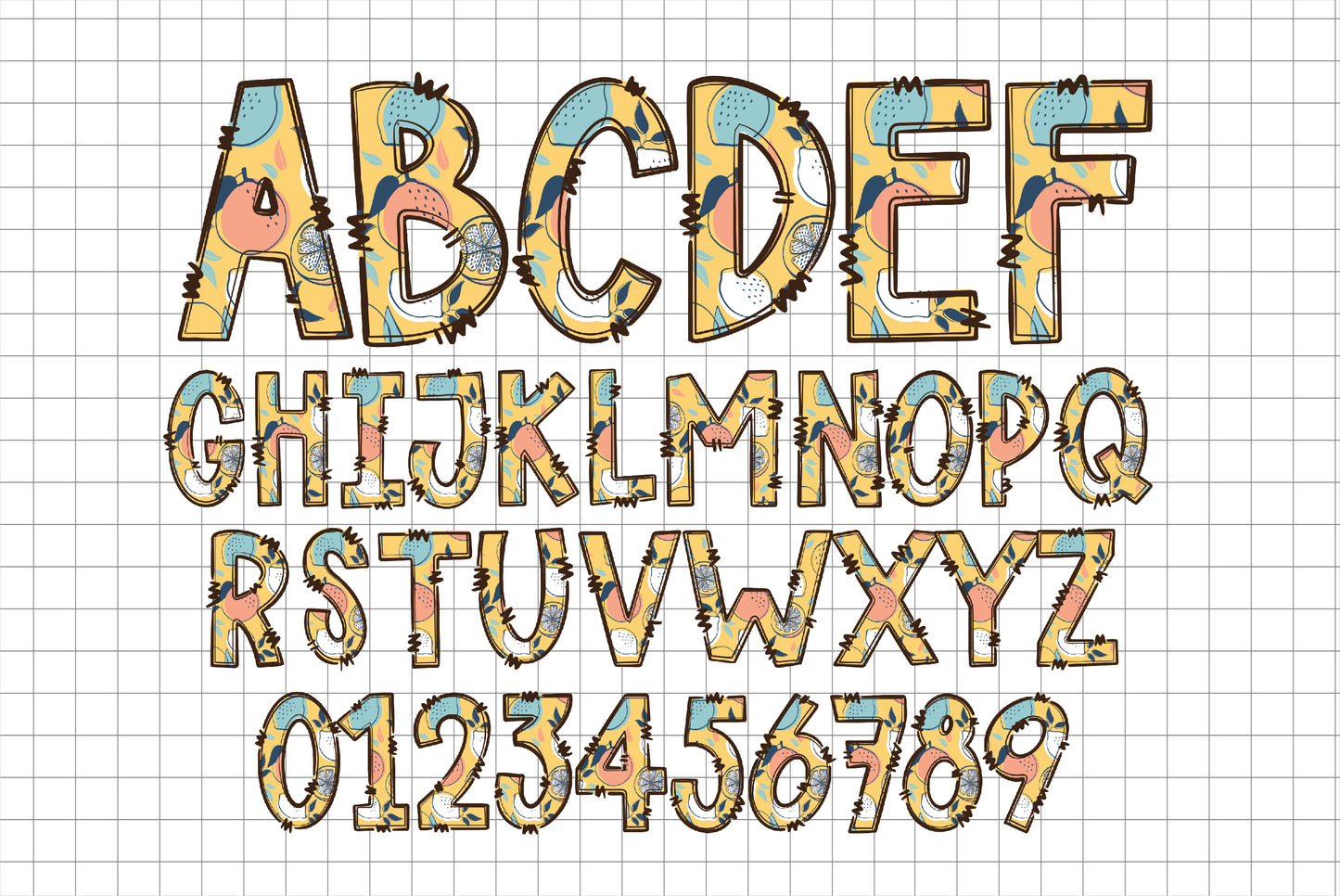 Summer Doodle Letters