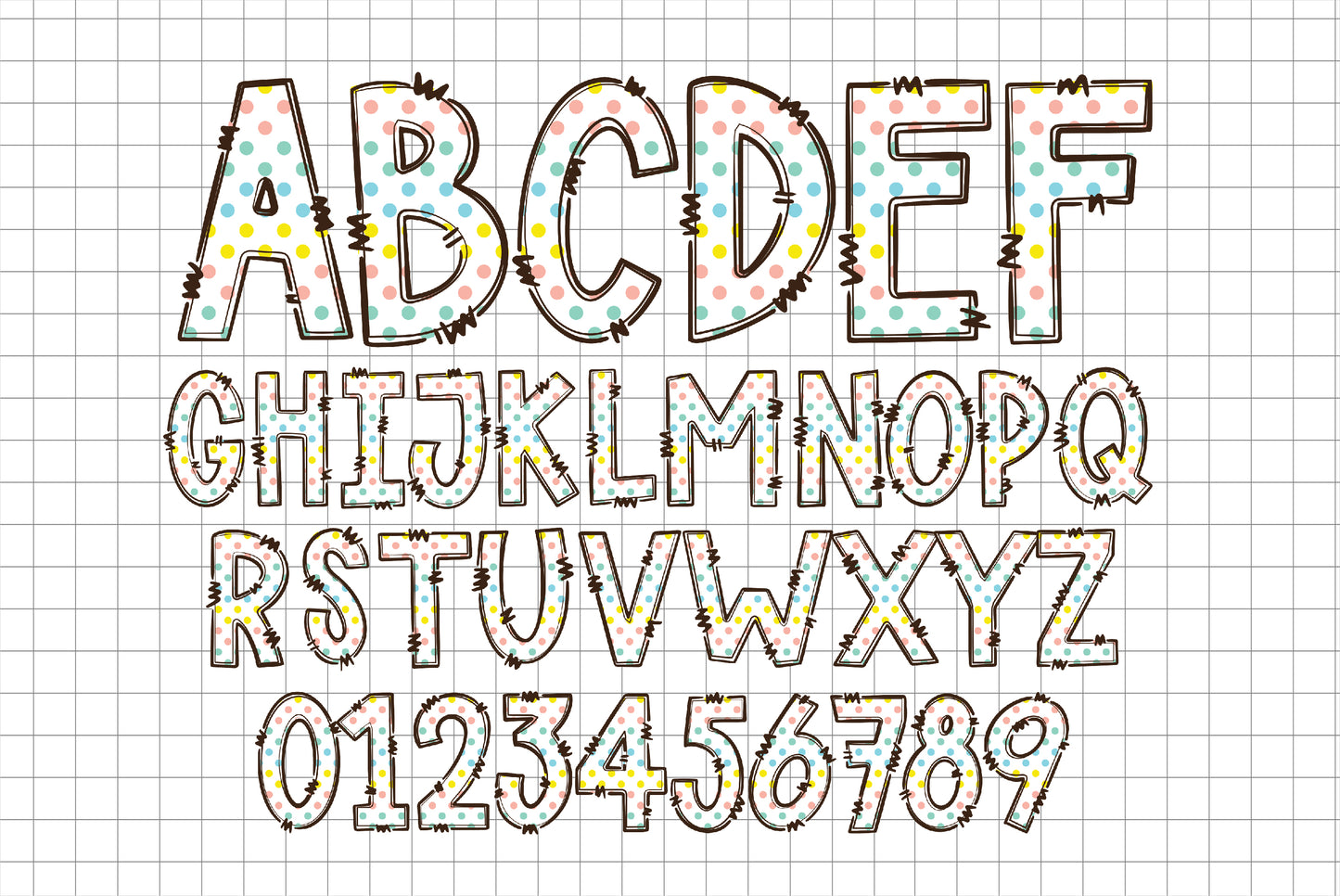 school alphabet sublimation