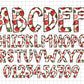 Strawberry Alphabet Letters