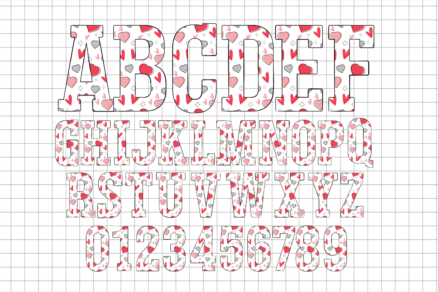 Valentine PNG Letters