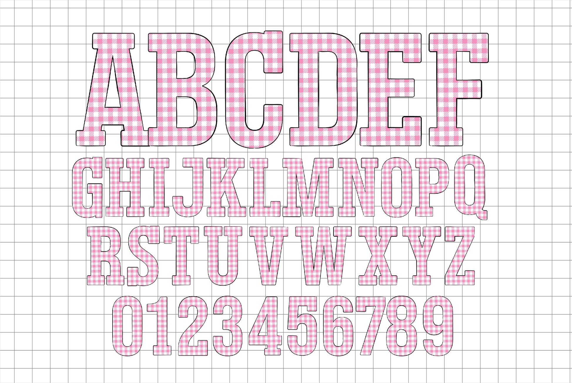 Plaid Letter Sublimation