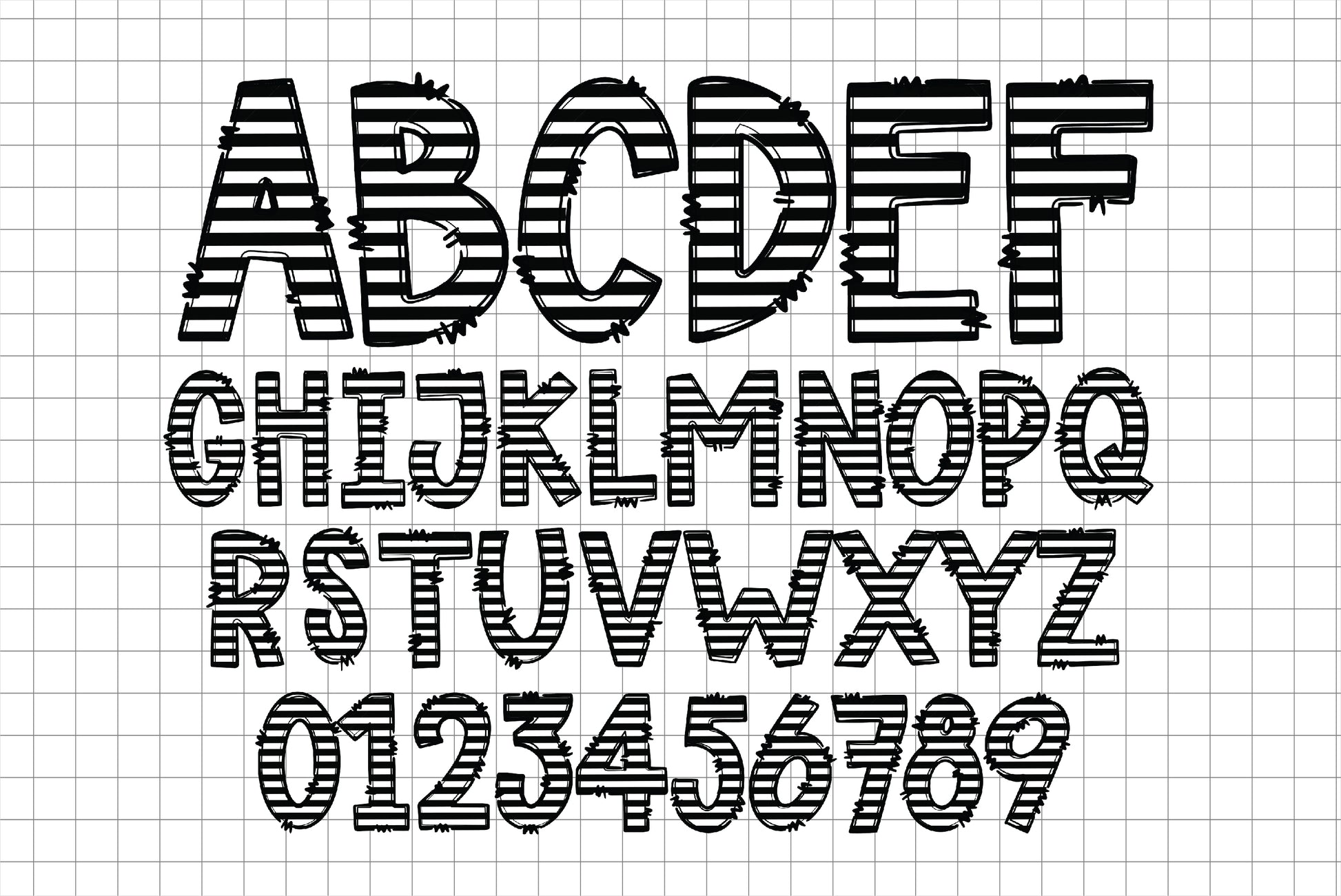 Alphabet Doodle Sublimation