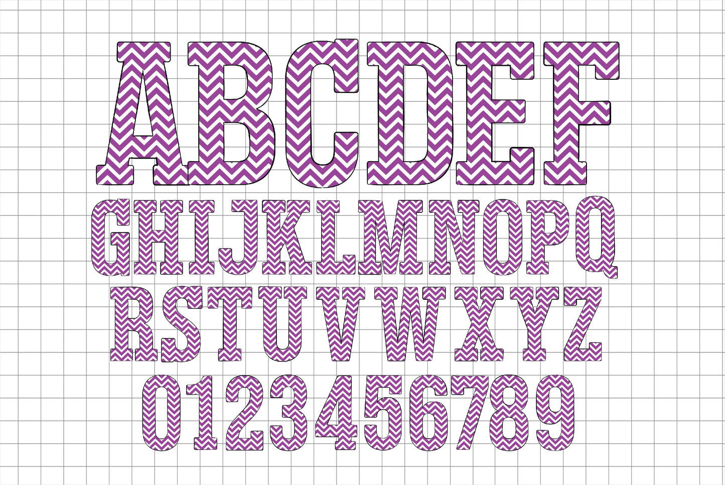 Purple Chevron Letter