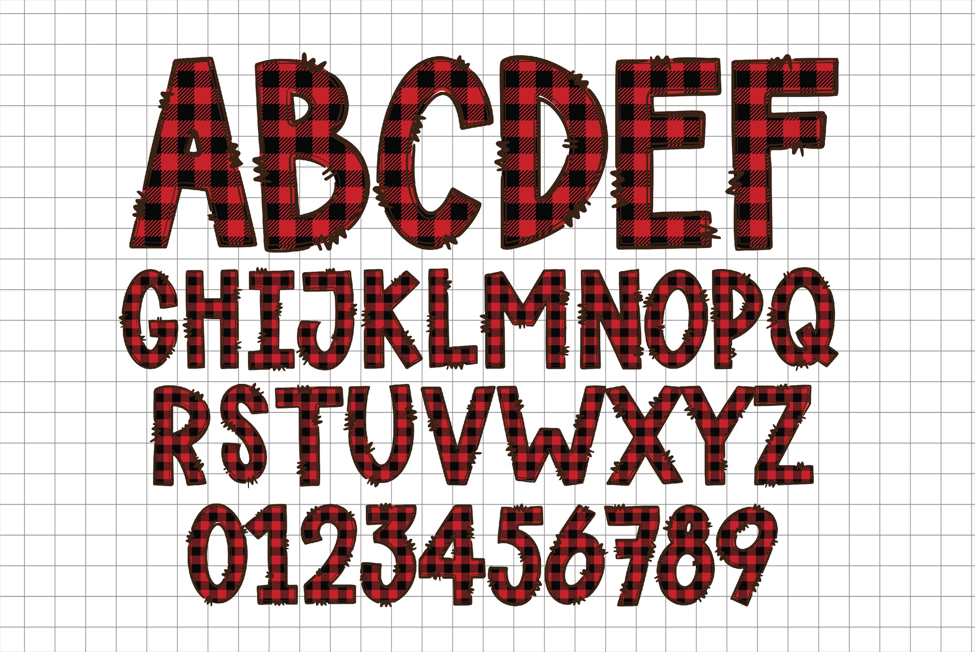 Plaid Alphabet Letters