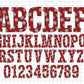 Maroon Grey Alphabet PNG