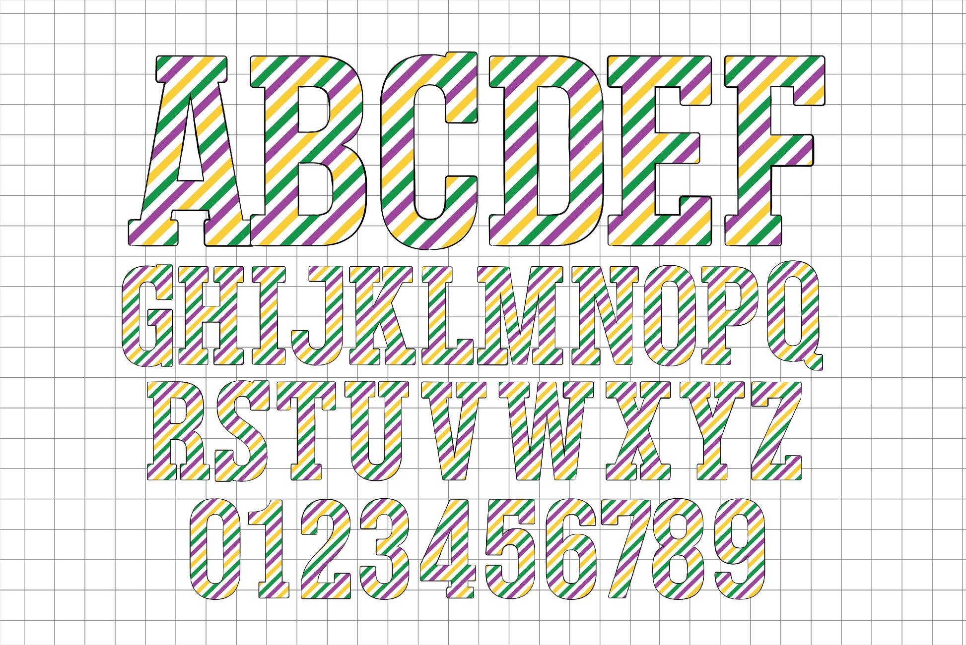 Mardi Gras Alphabet