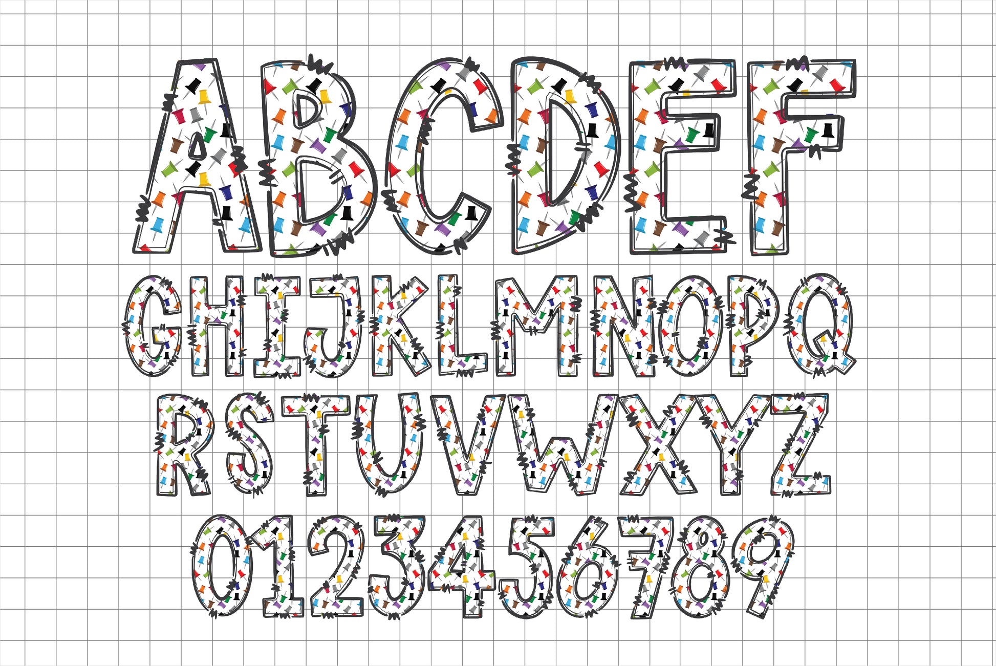 School Day Doodle Letters