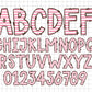 Valentine's Day Alphabet PNG Sublimation