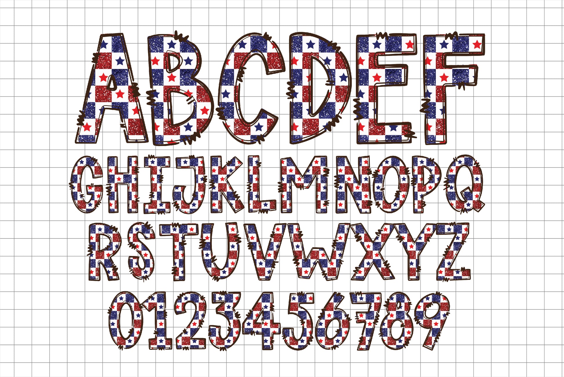 Patriotic Alphabet PNG