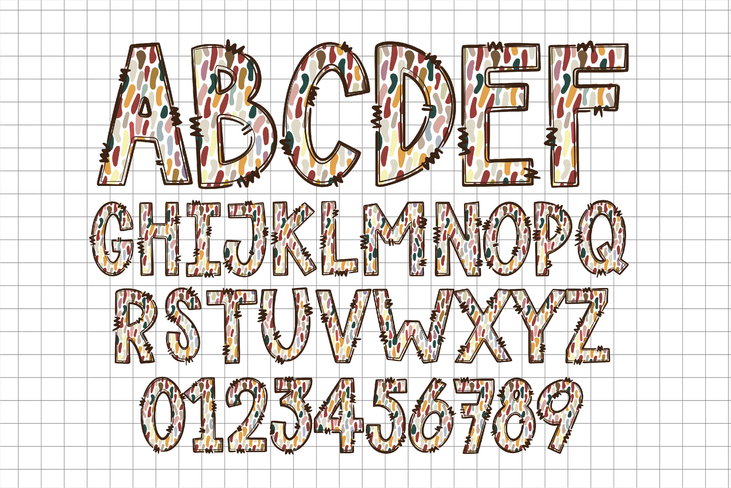 Vintage Doodle Alphabet Letters