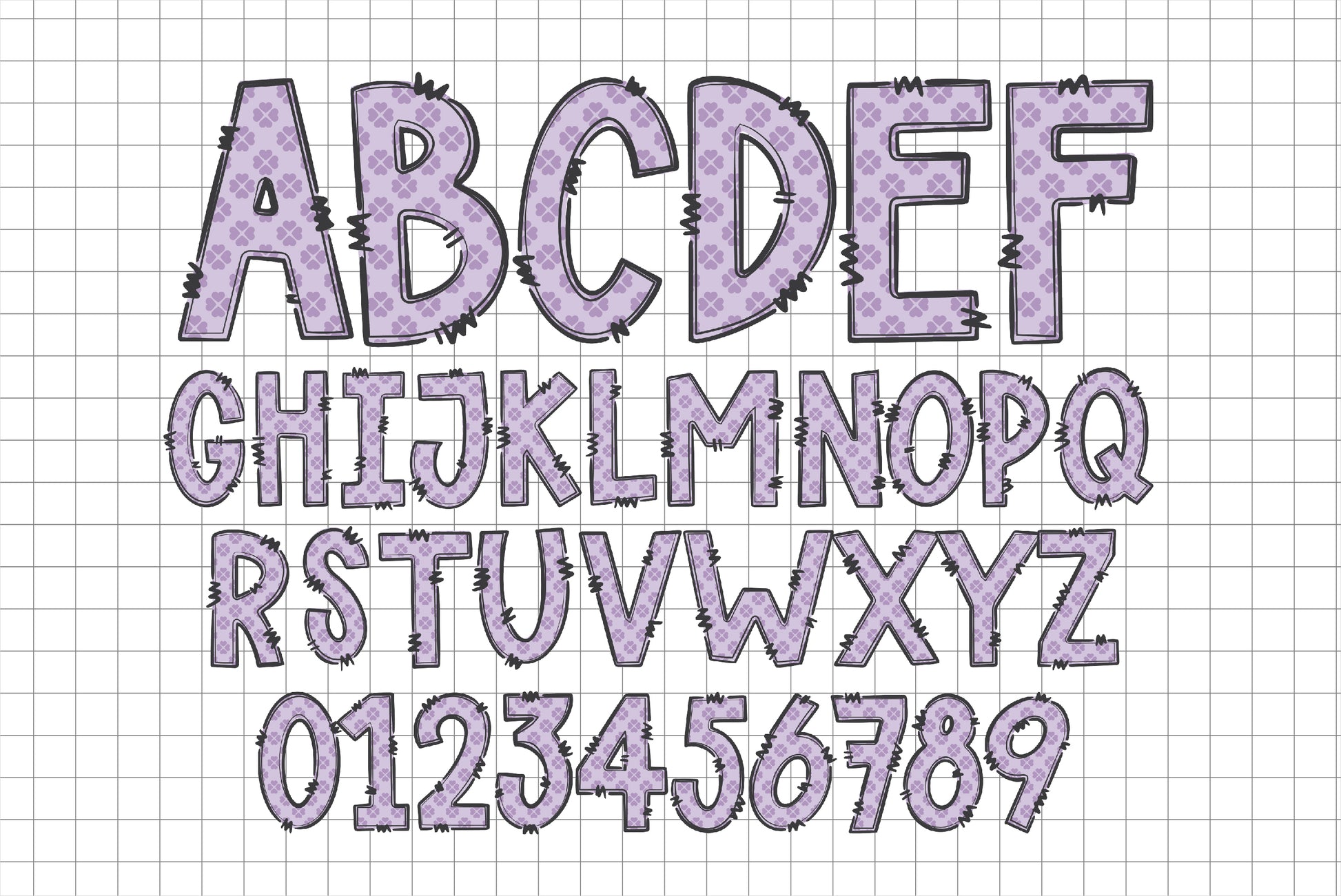 Purple Alphabet Letters