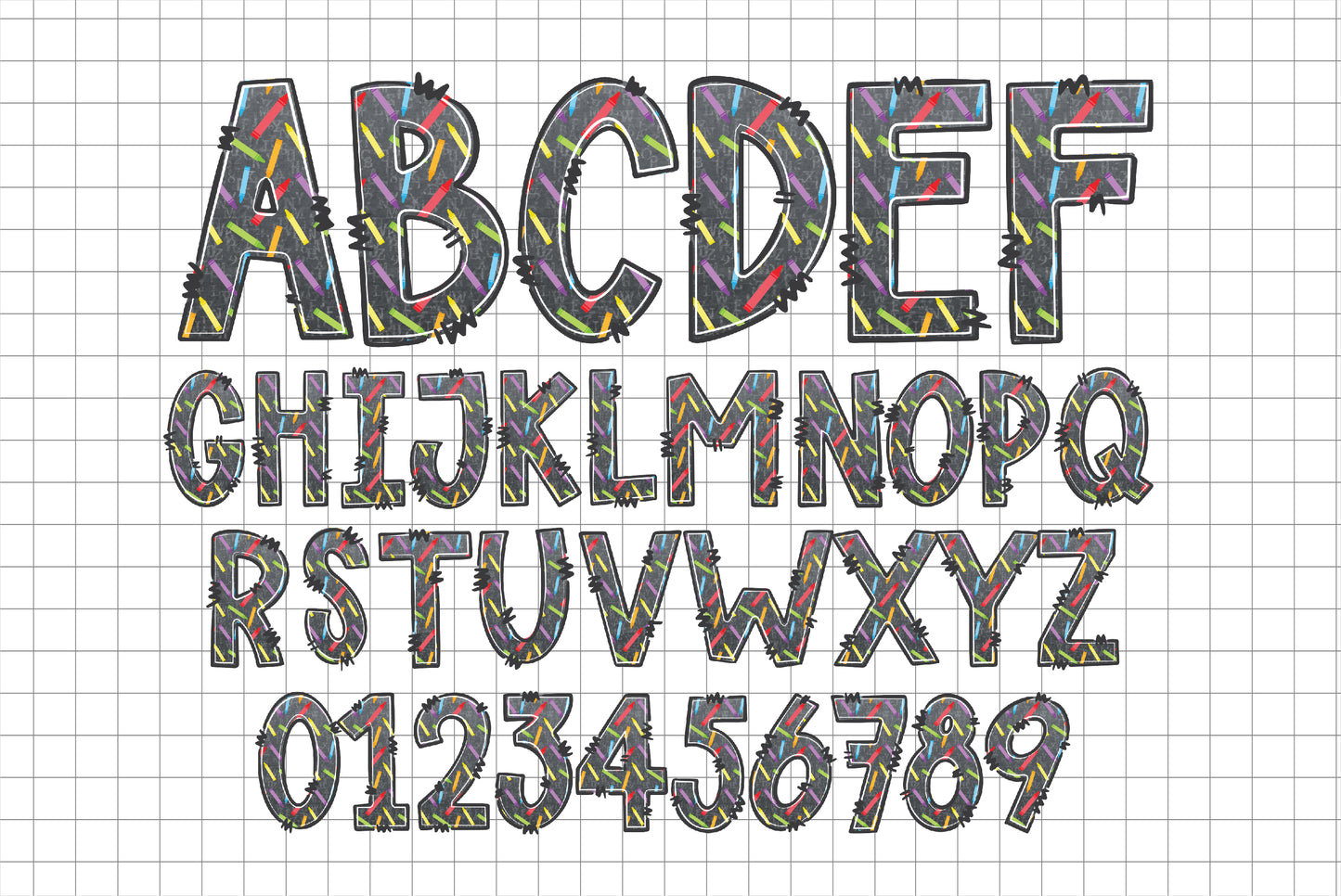 School Day Alphabet Letters