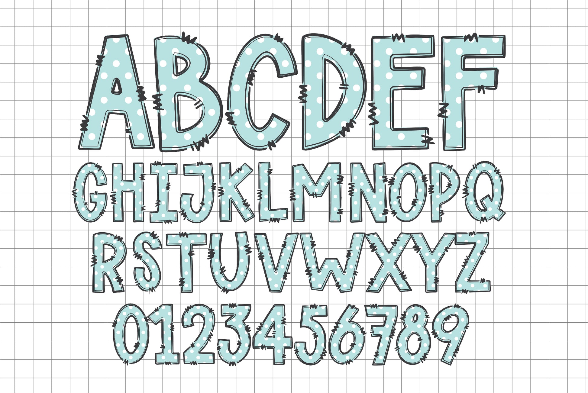 summer beach doodle alphabet