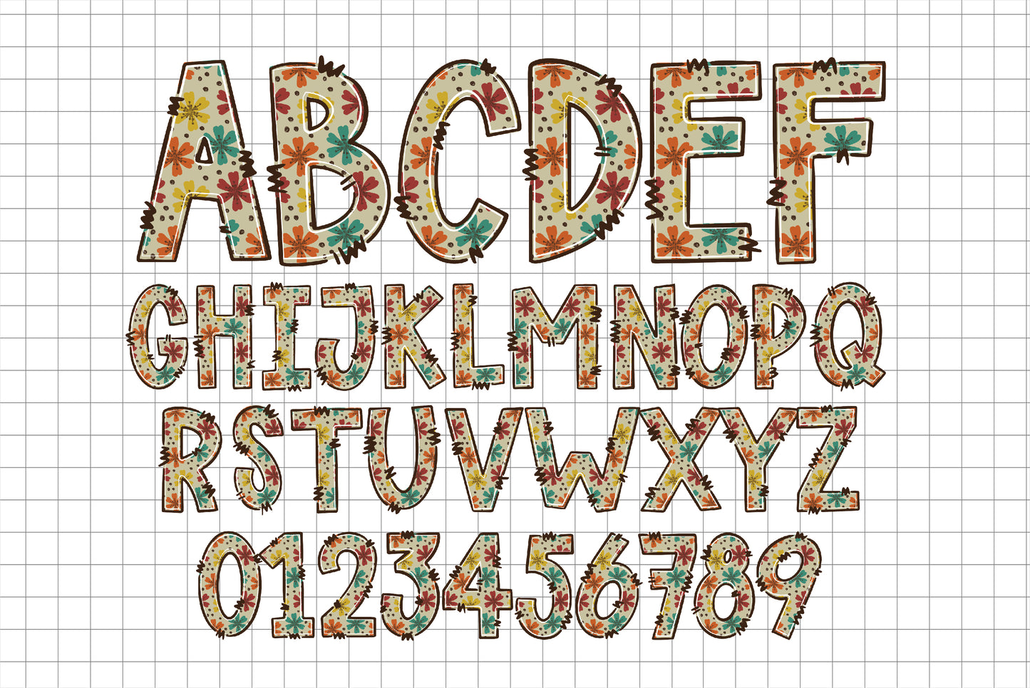 Vintage Doodle Letters