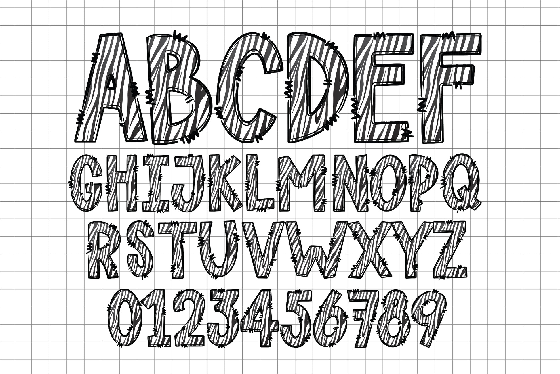 Zebra Alphabet Letters