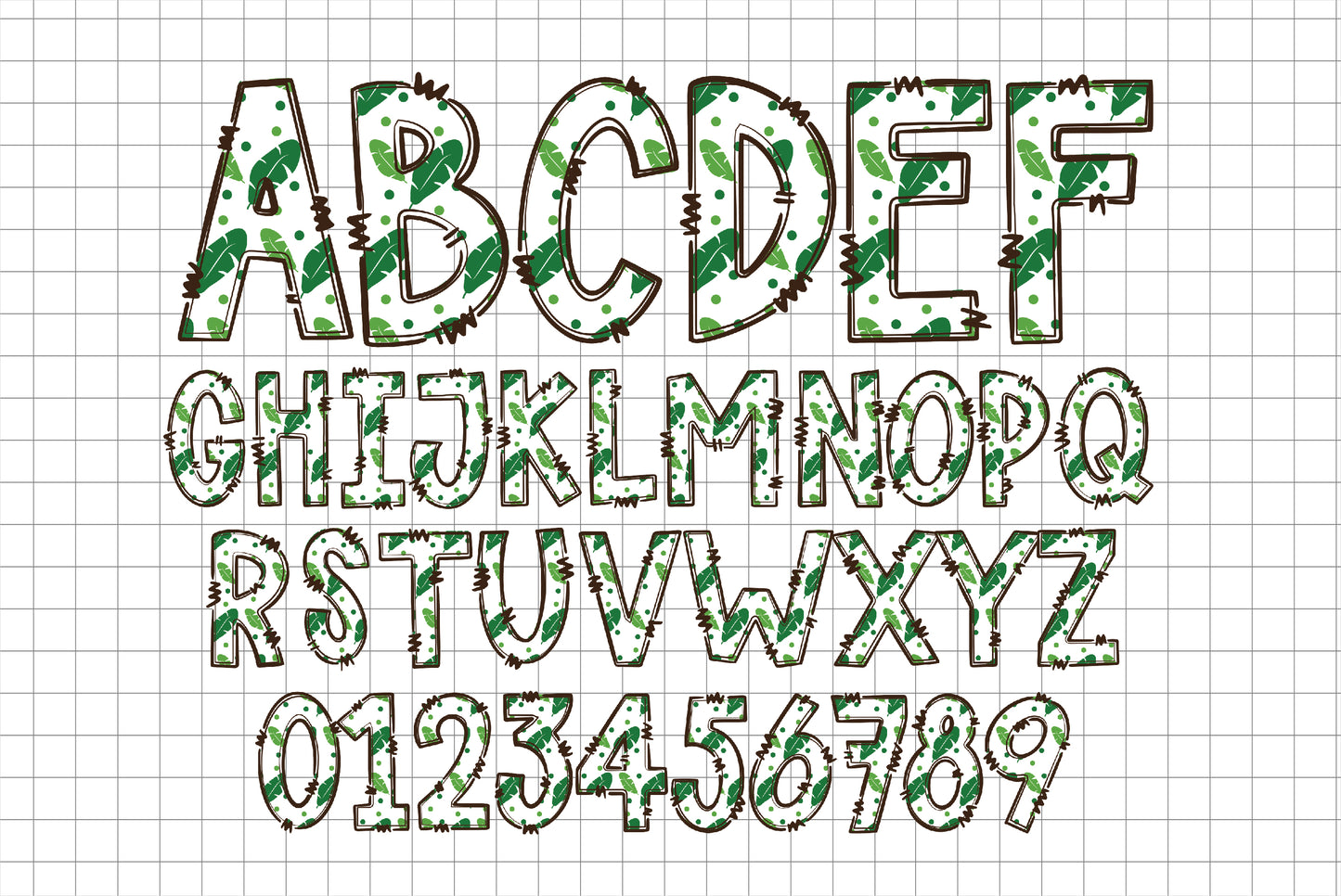 Summer Alphabet PNG Sublimation