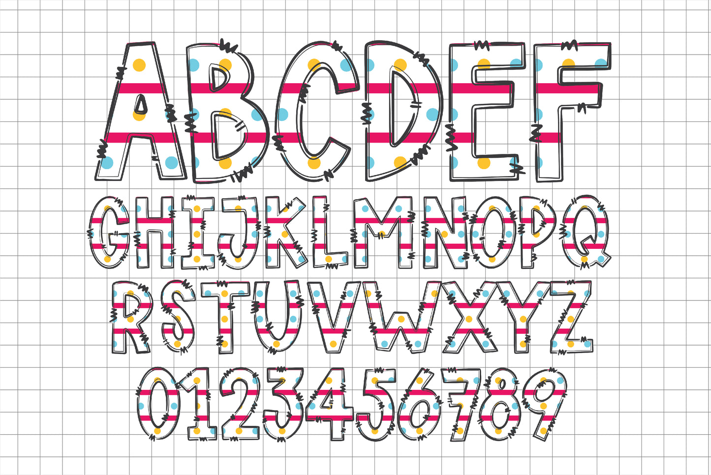 Summer Doodle Alphabet Letters