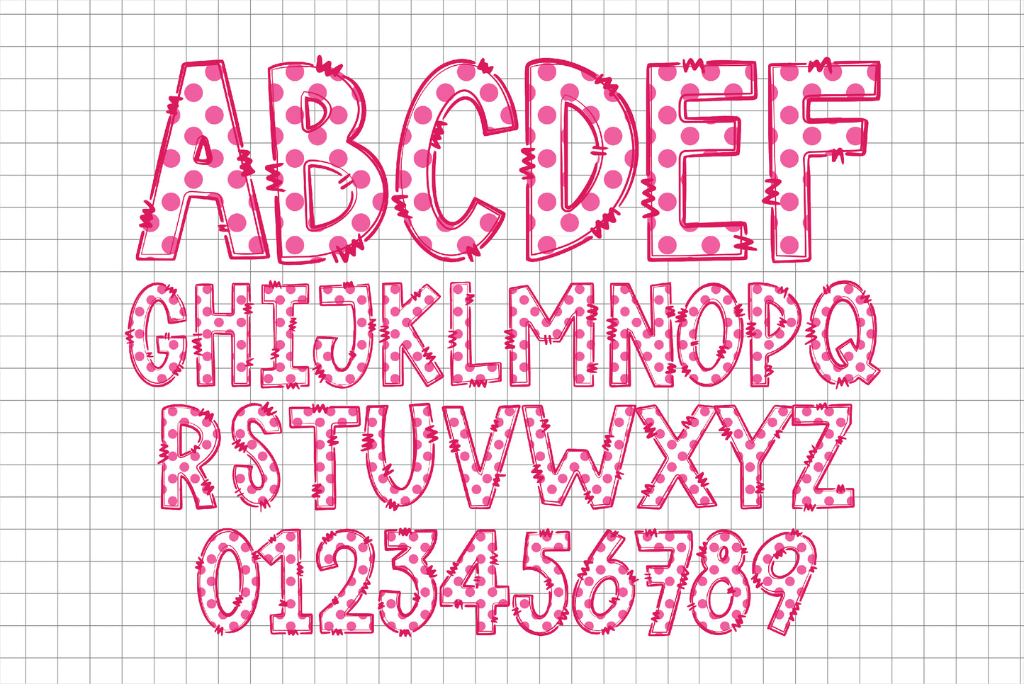 Alphabet Doodle Sublimation