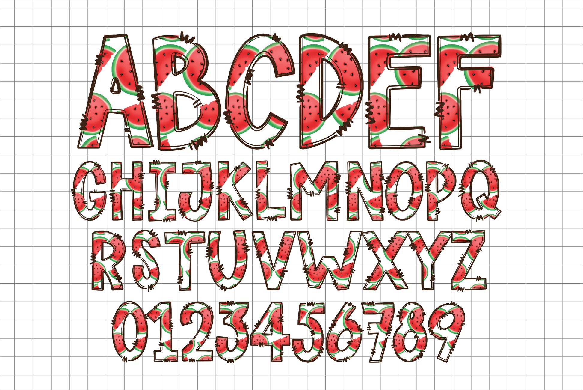 Watermelon Alphabet Letters