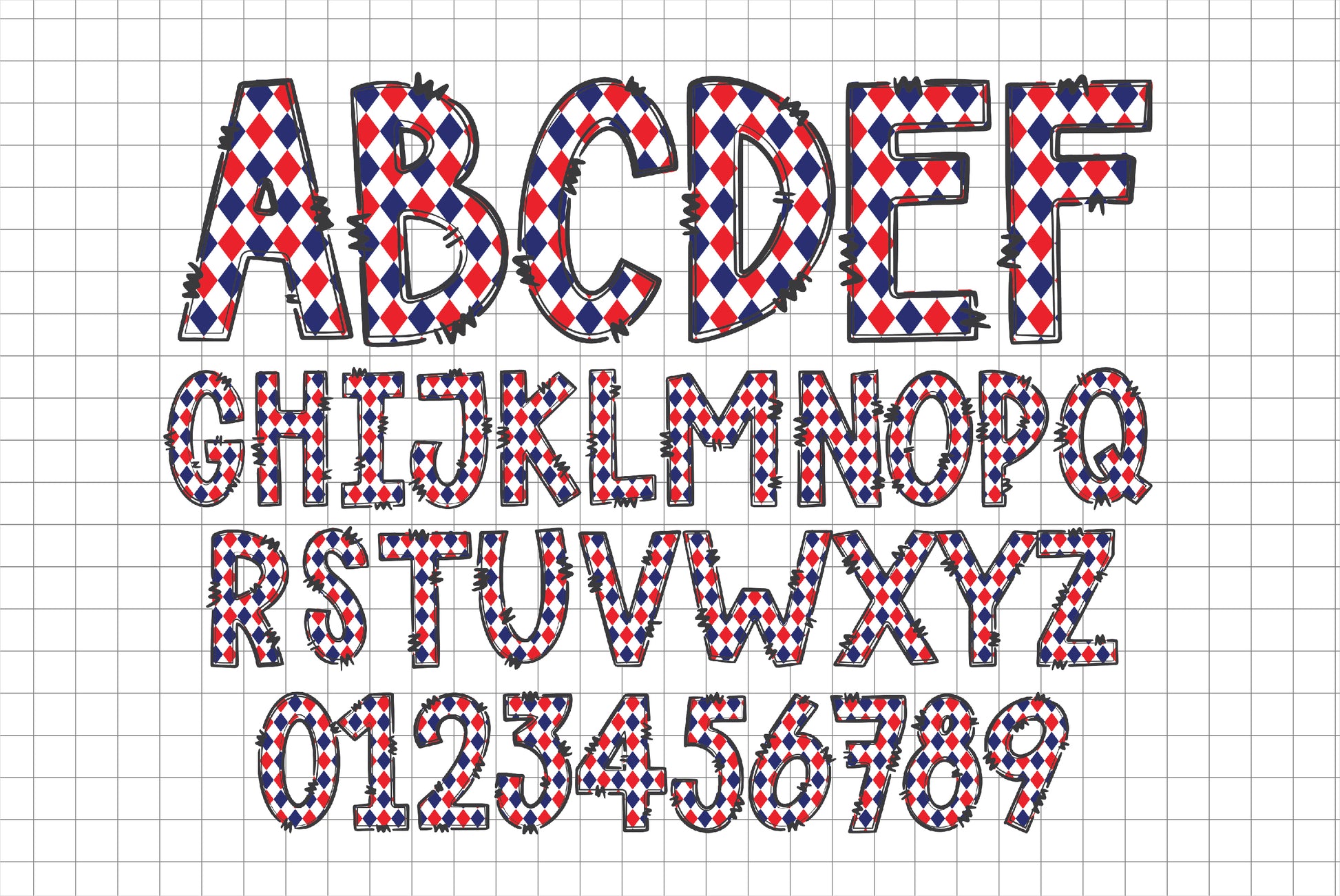 4th of July Alphabet Sublimation