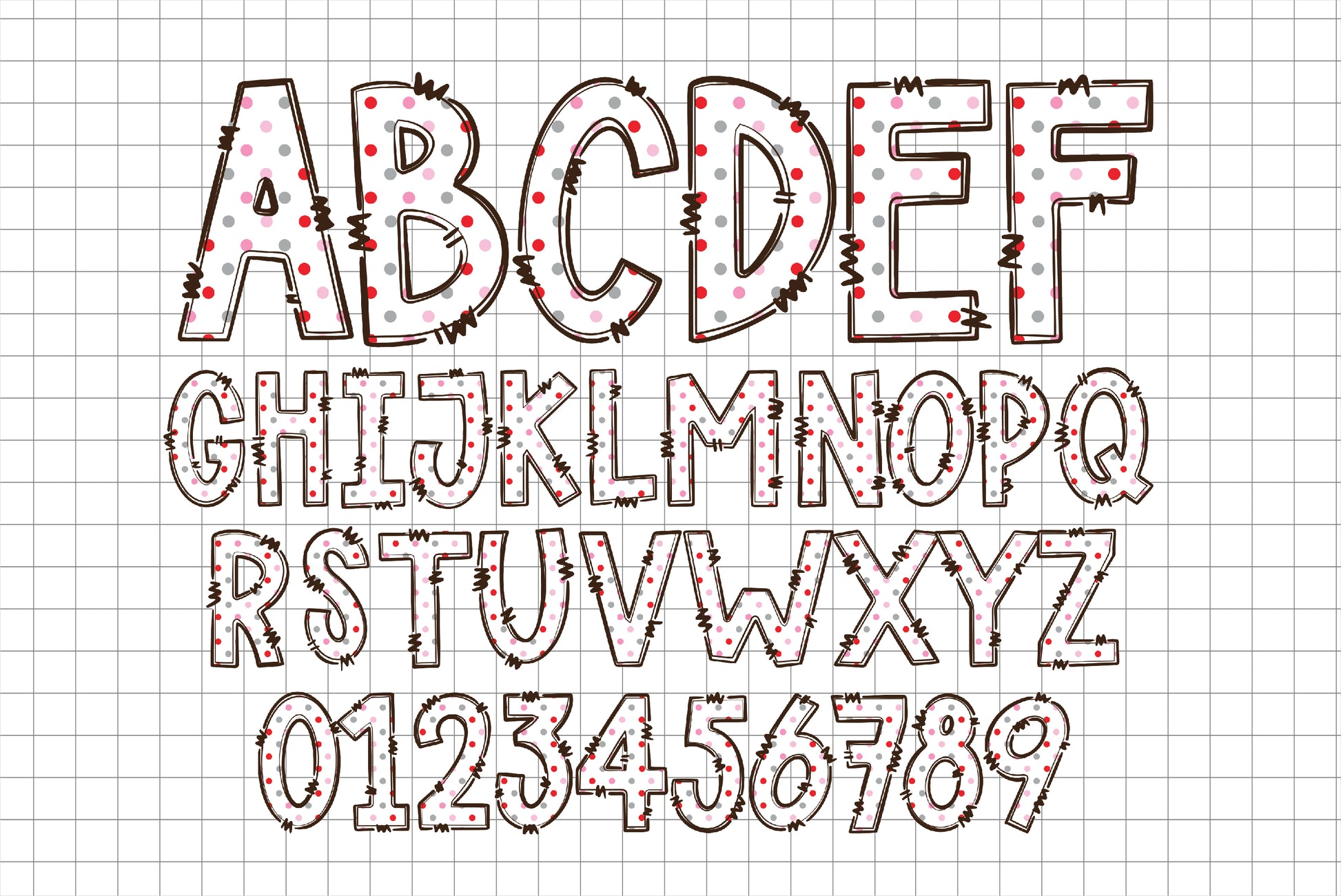 Valentines Alphabet PNG