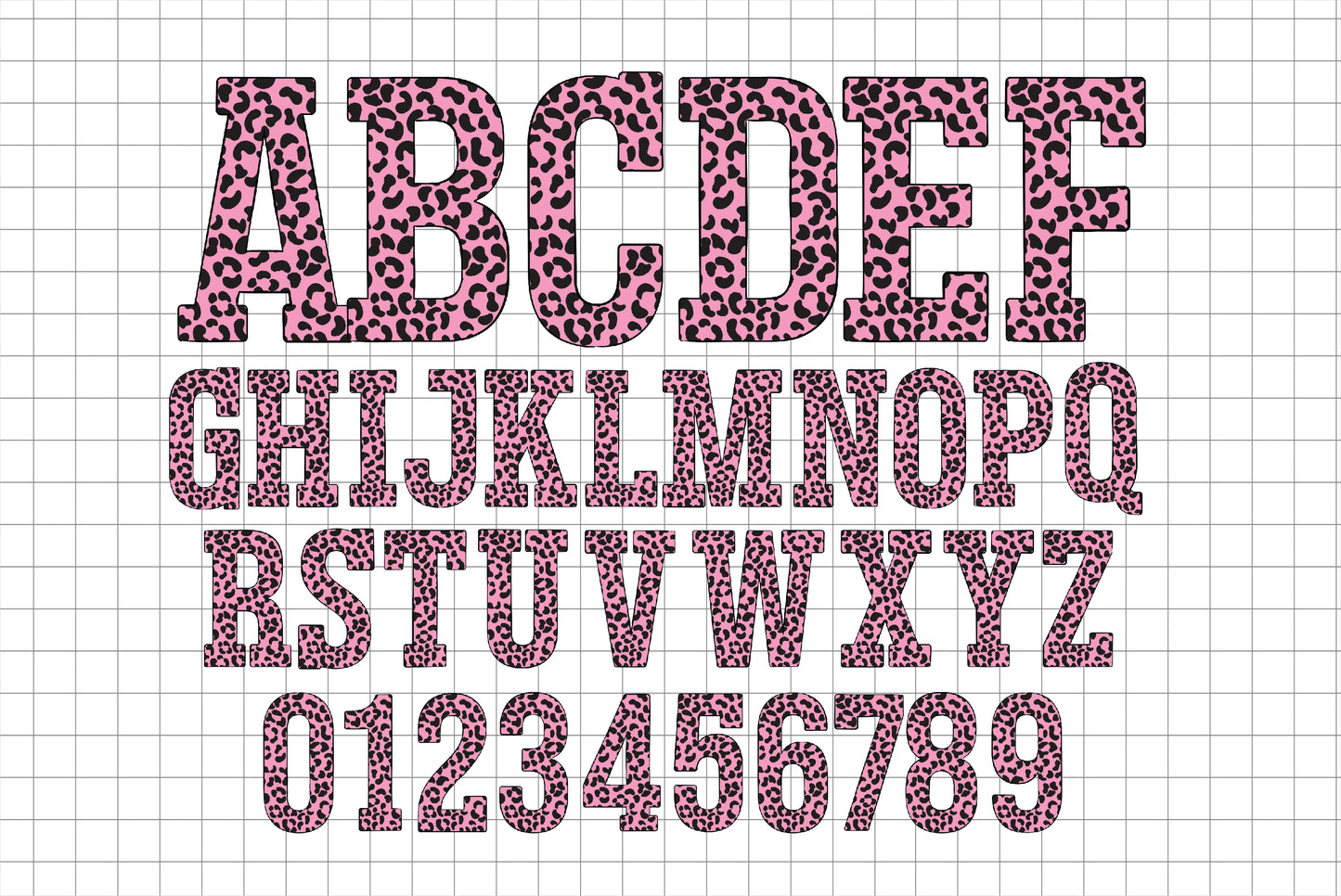 Pink Leopard Letters