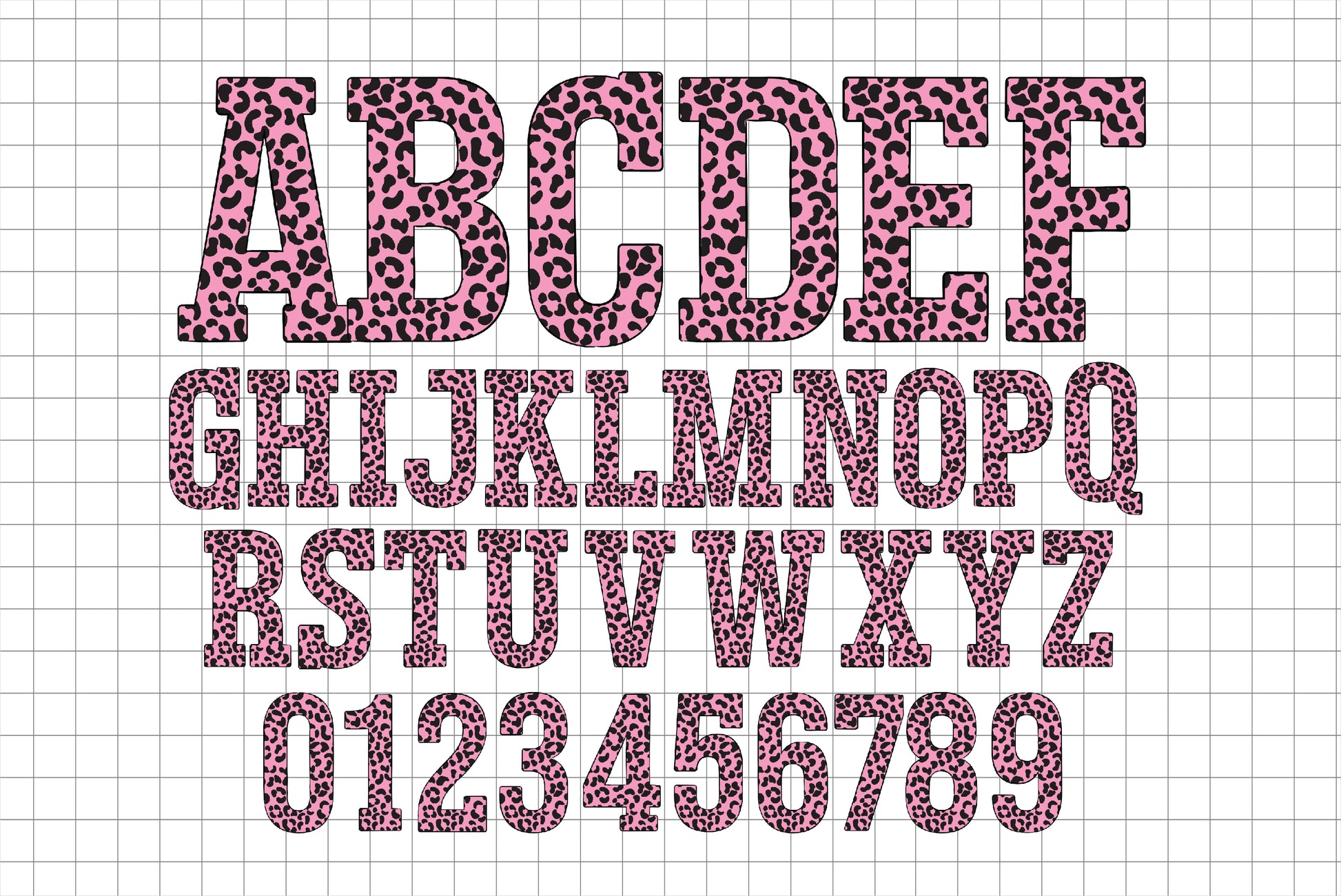 Pink Leopard Letters