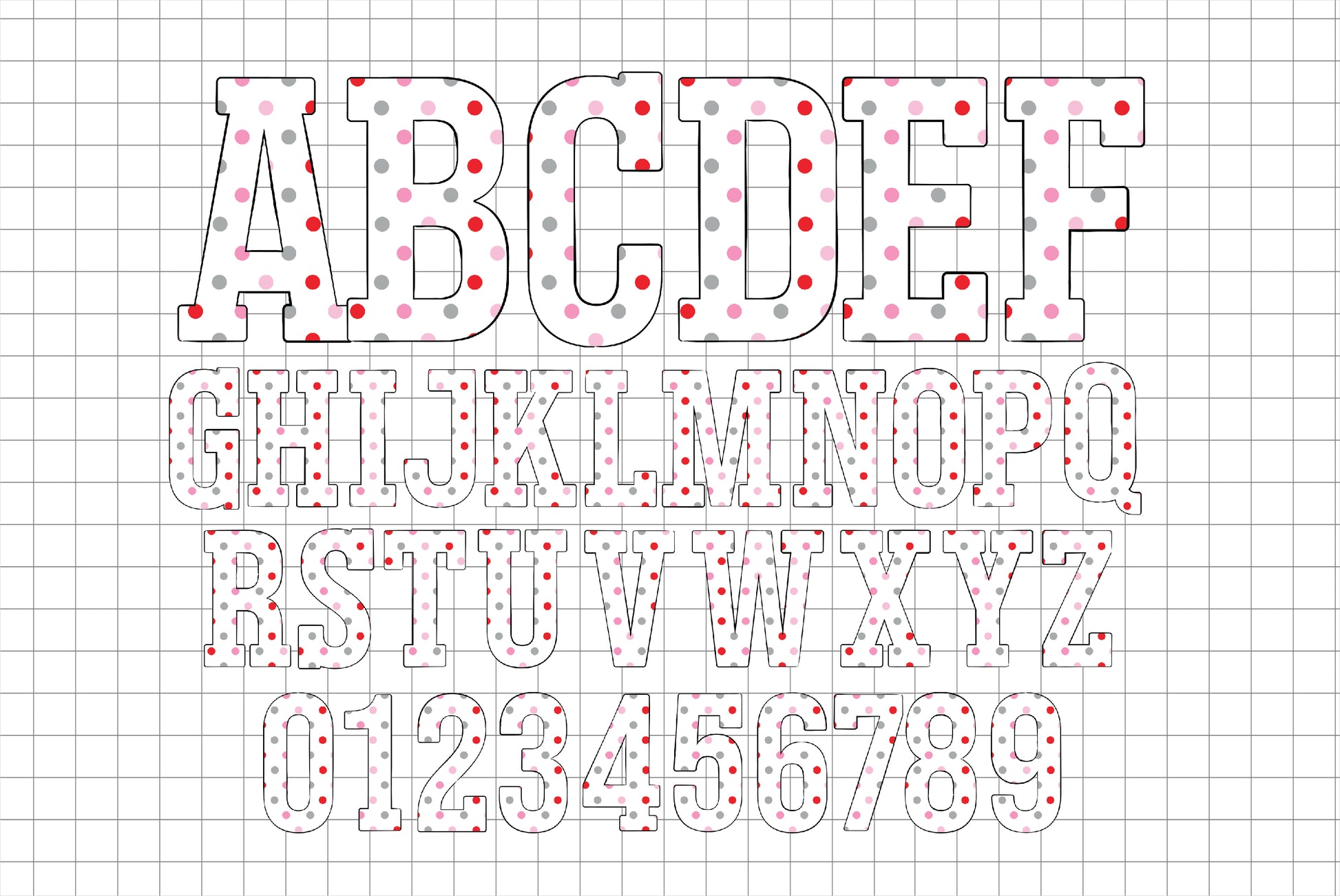 Dot Alphabet PNG