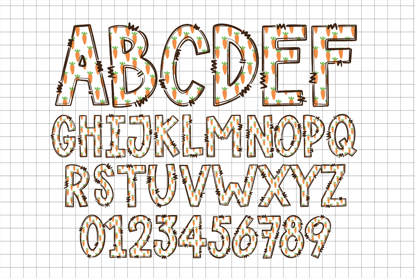 Carrot Alphabet PNG