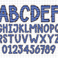 Blue Doodle Alphabet Letters