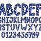 Blue White Doodle Alphabet Letters