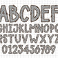 Grey Glitter Alphabet Letters