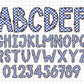 Blue and White Doodle Alphabet