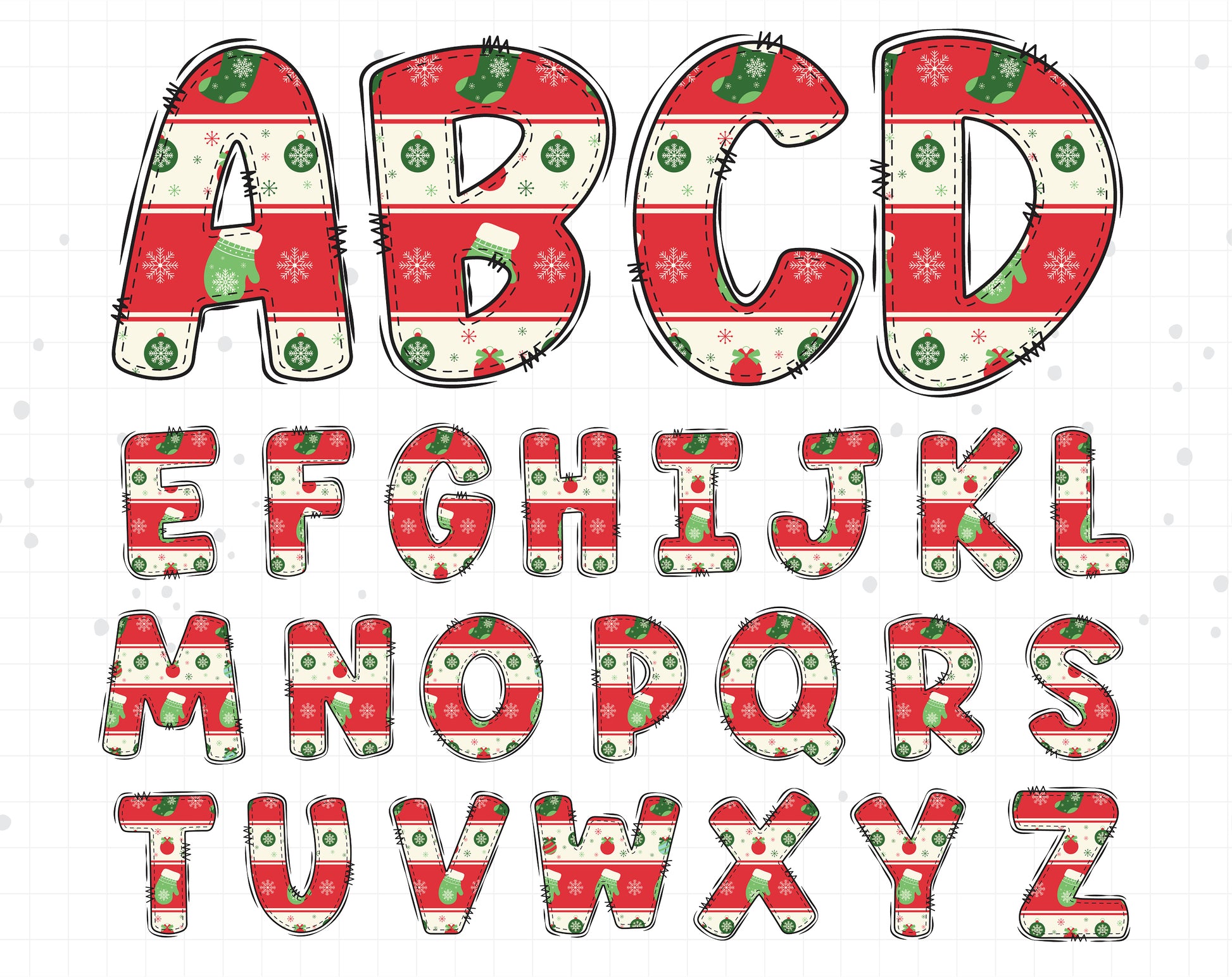 Christmas Alphabet Letters