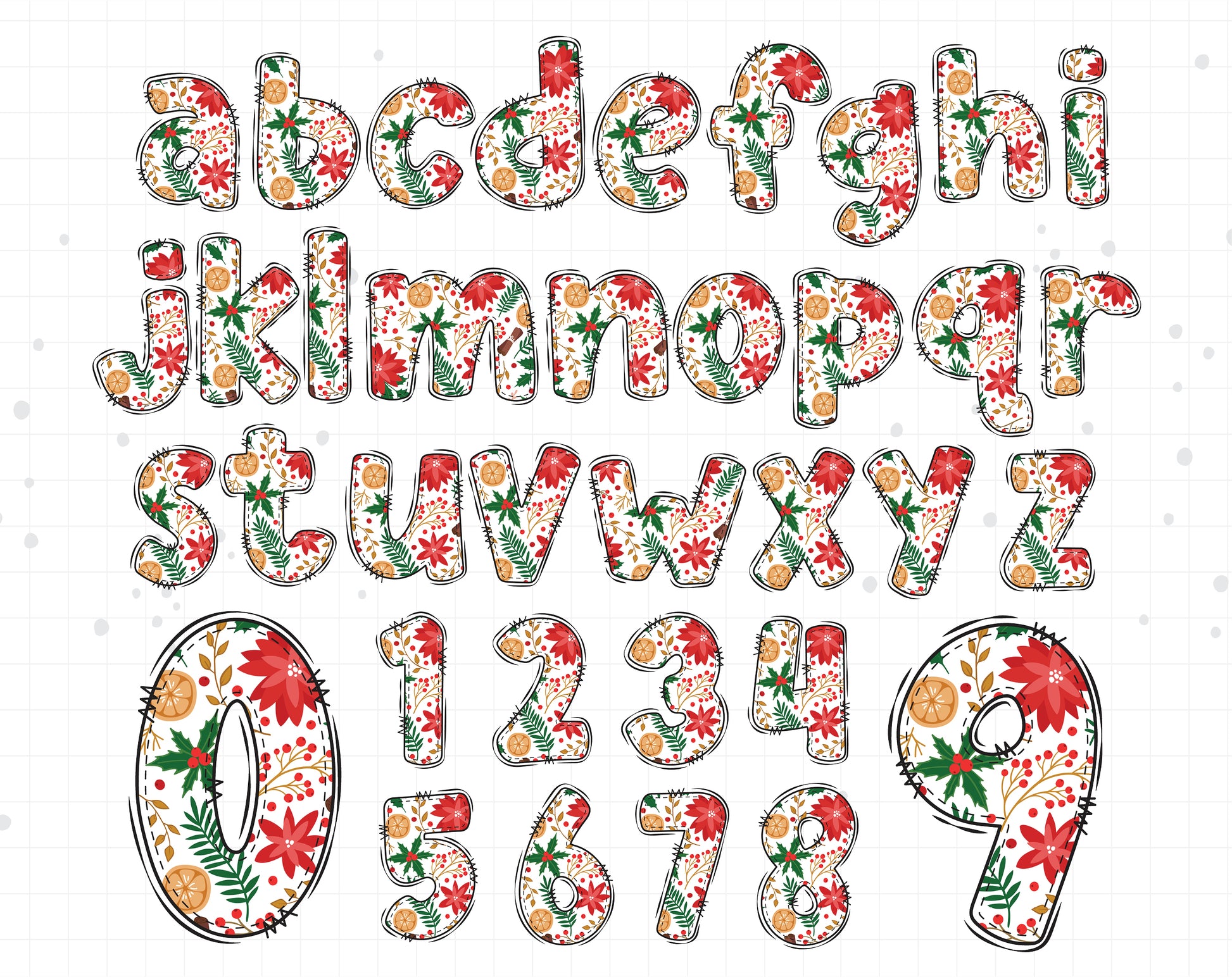 Christmas Doodle Letters