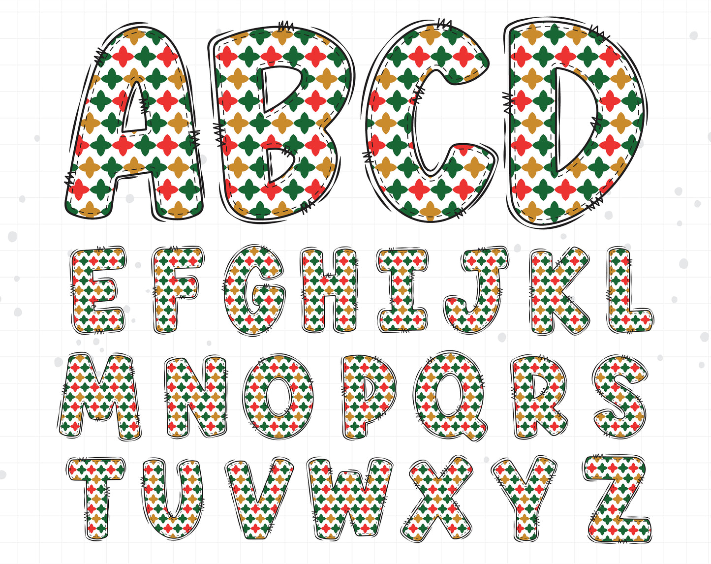 Christmas Doodle Letters